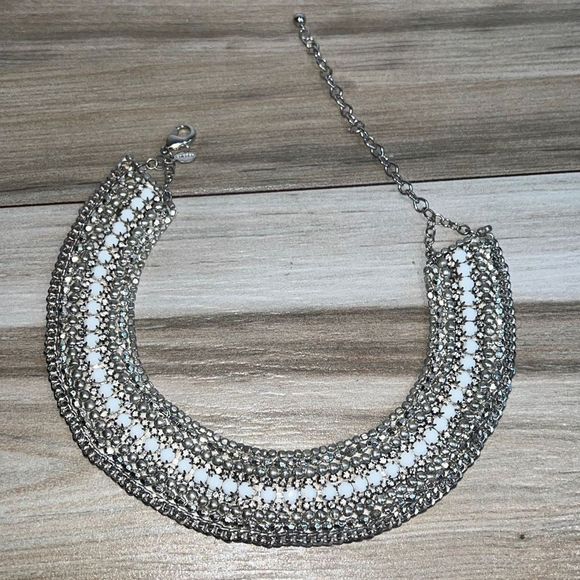 Chico’s Bling Rhinestone Egyptian Goddess Caller Necklace - Picture 1 of 9
